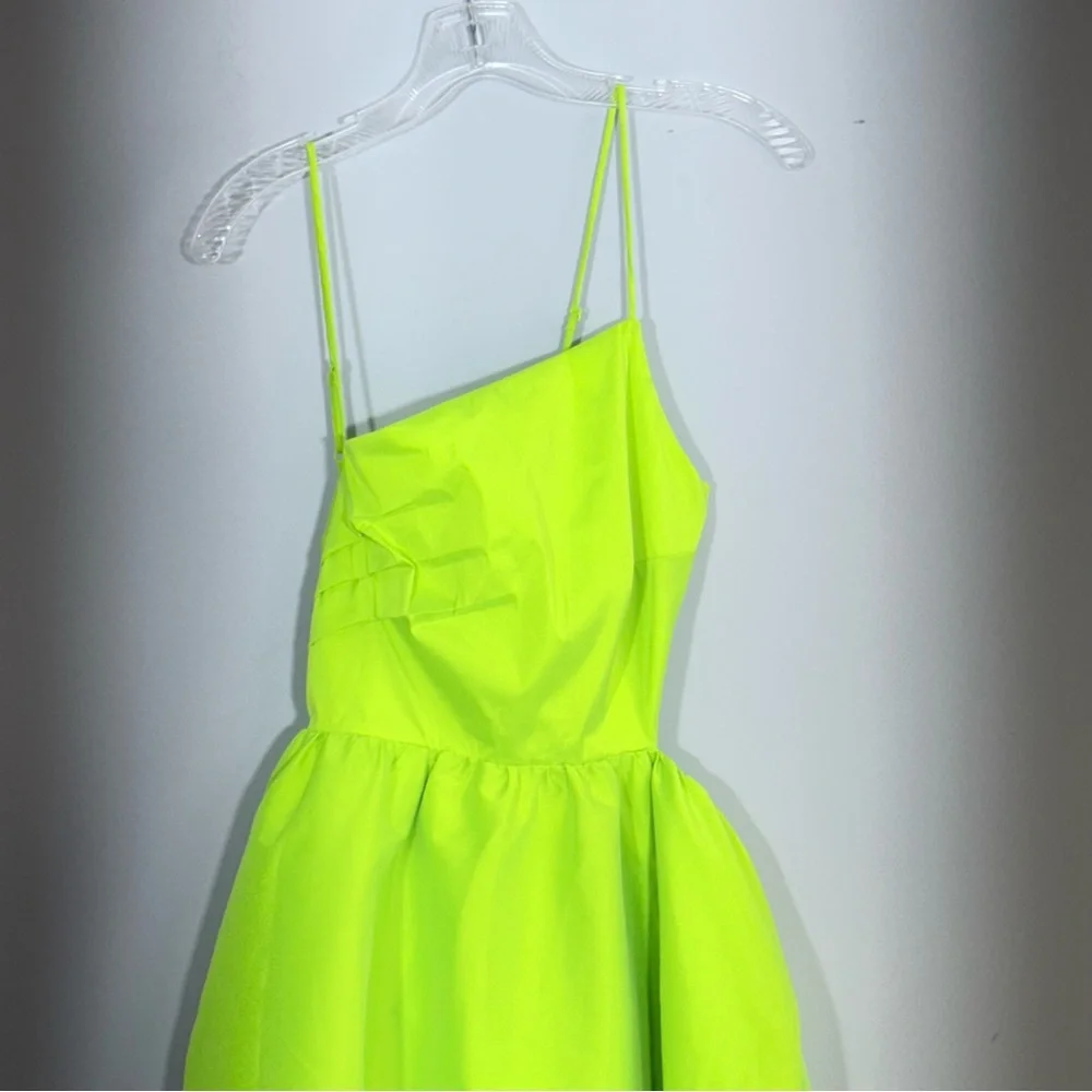 NWT J Crew Collection Limited Edition Taffeta Side Cutout Midi Dress Citrus 8 - Picture 8 of 16